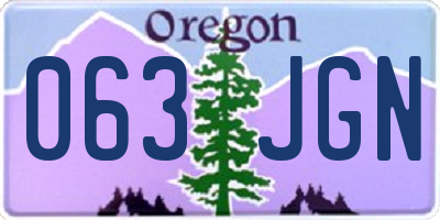 OR license plate 063JGN