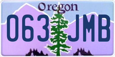 OR license plate 063JMB