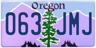 OR license plate 063JMJ