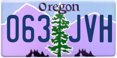 OR license plate 063JVH