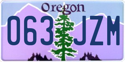 OR license plate 063JZM