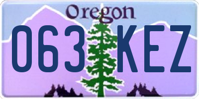 OR license plate 063KEZ