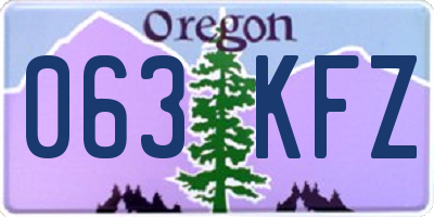 OR license plate 063KFZ