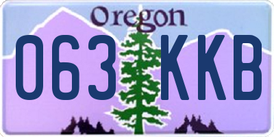 OR license plate 063KKB