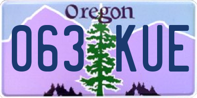 OR license plate 063KUE