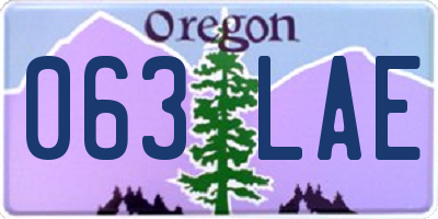 OR license plate 063LAE