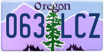 OR license plate 063LCZ