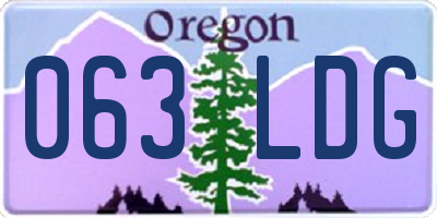 OR license plate 063LDG