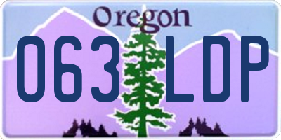 OR license plate 063LDP
