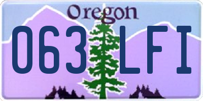 OR license plate 063LFI