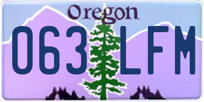 OR license plate 063LFM