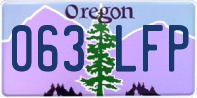 OR license plate 063LFP