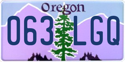 OR license plate 063LGQ