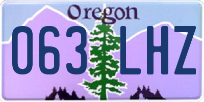 OR license plate 063LHZ