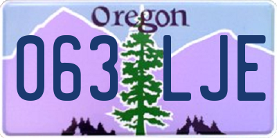 OR license plate 063LJE