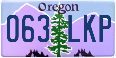 OR license plate 063LKP