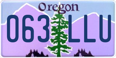 OR license plate 063LLU
