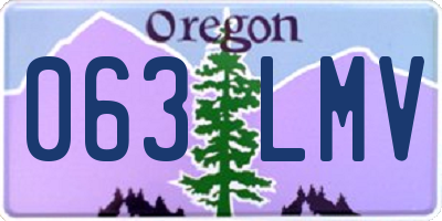 OR license plate 063LMV