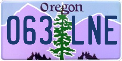 OR license plate 063LNE