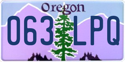 OR license plate 063LPQ