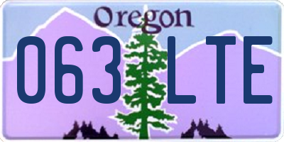 OR license plate 063LTE