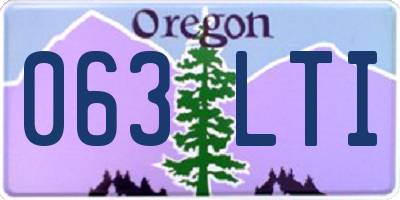 OR license plate 063LTI