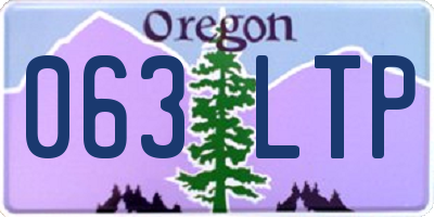 OR license plate 063LTP