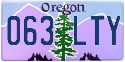 OR license plate 063LTY