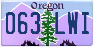 OR license plate 063LWI
