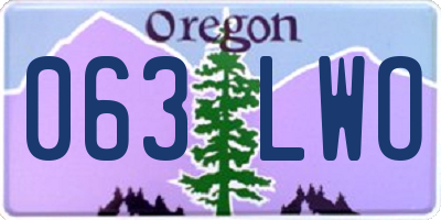 OR license plate 063LWO