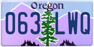 OR license plate 063LWQ