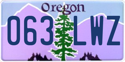 OR license plate 063LWZ
