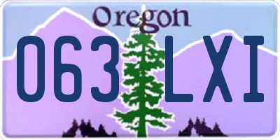 OR license plate 063LXI
