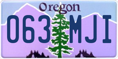 OR license plate 063MJI