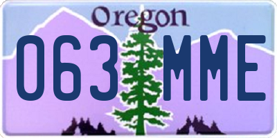 OR license plate 063MME
