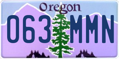 OR license plate 063MMN
