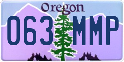 OR license plate 063MMP