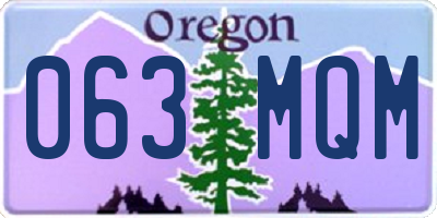 OR license plate 063MQM