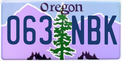 OR license plate 063NBK