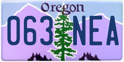 OR license plate 063NEA