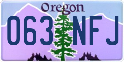 OR license plate 063NFJ
