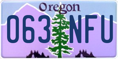 OR license plate 063NFU