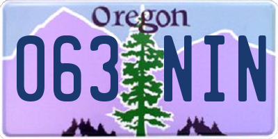 OR license plate 063NIN