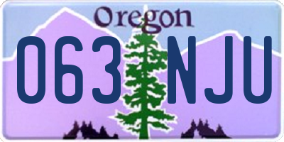 OR license plate 063NJU
