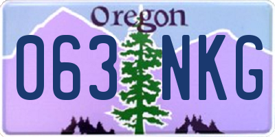 OR license plate 063NKG