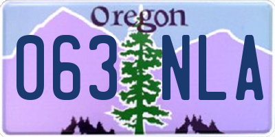 OR license plate 063NLA