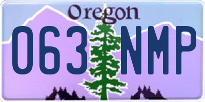 OR license plate 063NMP