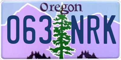 OR license plate 063NRK
