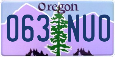 OR license plate 063NUO