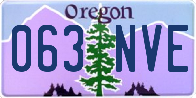 OR license plate 063NVE